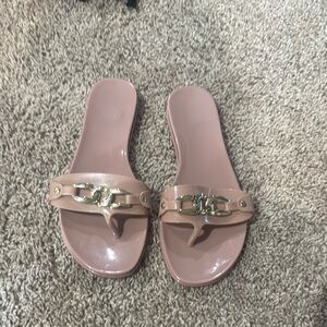 Stylish Nude Slide Sandals